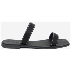 Caverley | Women's Kay Slide Black Satin | EU 37 | Designer Slides | Afterpay Available