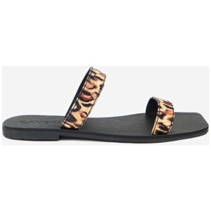 Caverley | Women's Kay Slide Leopard Satin | Leopard / EU 37 | Designer Slides | Afterpay Available