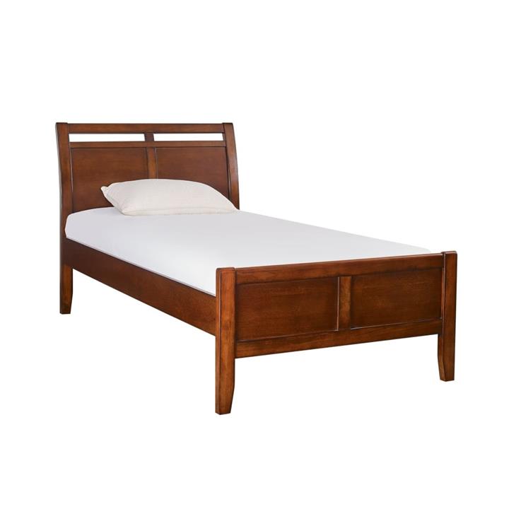 Audrey Country Style Solid Wooden Bed Frame King Single Size - Brown