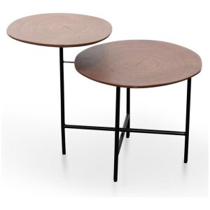 Hale Side Table - Walnut - Black Legs by Interior Secrets - AfterPay Available