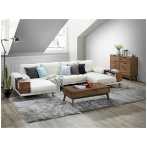 Paris Sofa Chaise | U-Shape Modular Couch | Beige Fabric | Shop Online or Instore | B2C Furniture