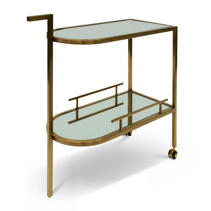 Luigi Bar Cart - Mirror and Gold Base by Interior Secrets - AfterPay Available
