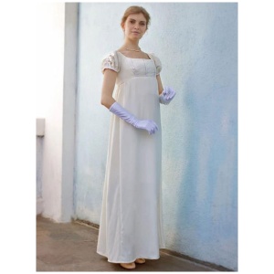 Ecru White Retro Costumes Lace Polyester Dress Women Vintage Costume Shift Party Prom Dress