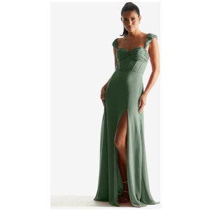 Bridesmaid Dress Sheath Floor-Length Zipper Chiffon Formal Gowns