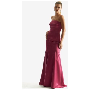 Bridesmaid Dresses Satin Fabric Mermaid Floor-Length Wedding Party Dress