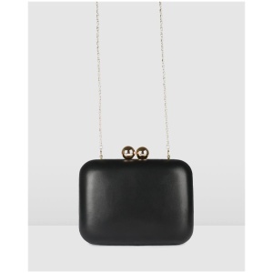 Jo Mercer Sale Women's ZOELLA CLUTCH BLACK LEATHER One Size Fashion Clutches Afterpay Available