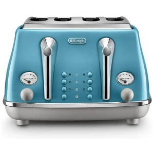 DeLonghi Icona Capitals Lisbon Azure 4 Slice Toaster