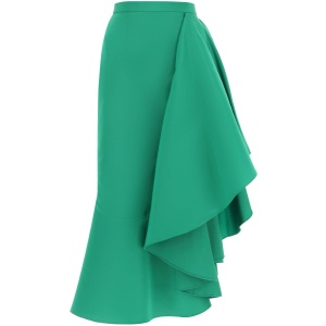 ALEXANDER MCQUEEN asymmetric skirt with maxi flounce