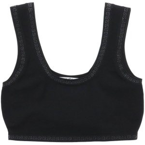 ALEXANDER WANG sports bra with crystal-studded logo trims