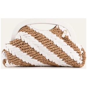 Jo Mercer Sale Women's GINGER CROSS BODY BAG WHITE NATURAL MULTI Natural / One Size Fashion Clutches Afterpay Available