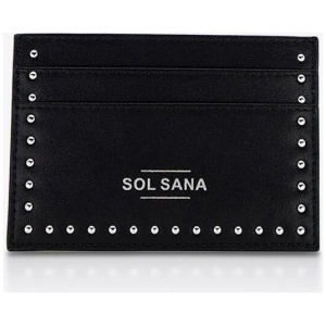 Sol Sana Sale Women's Cardholder Black/Silver Gold / One Size Leather Clutches Afterpay Available