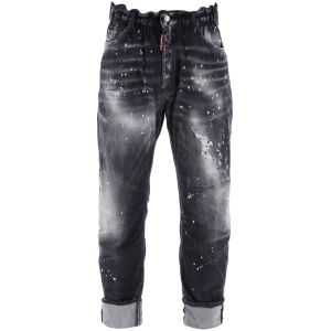 DSQUARED2 black ripped wash big brother jeans for men