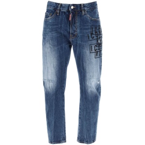 DSQUARED2 "dark wash icon stamps bro jeans in