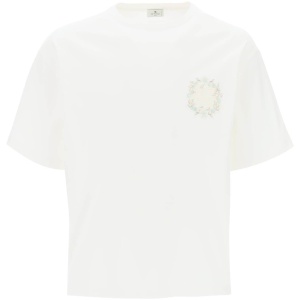 ETRO floral pegasus embroidered t-shirt