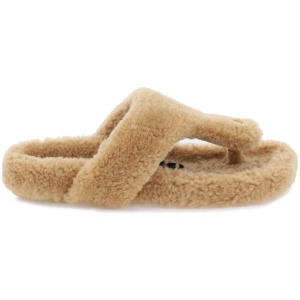 LOEWE ease thong slides in shearling