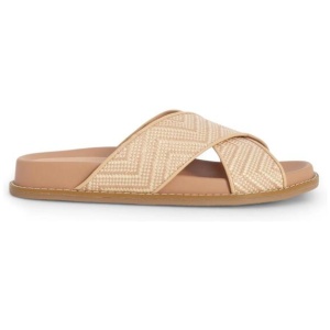 Nude Footwear Sale | Women's Jacee Natural Mix 1cm Slide | Nude / EU 37 | Fashion Slides | Afterpay Available