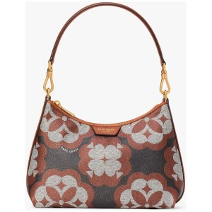 Oversized Spade Flower Monogram Coated Canvas Reece Small Convertible Shoulder Bag