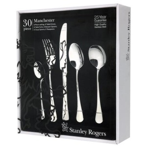 Manchester 30 Piece Cutlery Set Size 8X26.2X29.8cm by Stanley Rogers