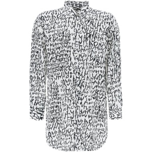 COMME DES GARCONS HOMME PLUS maxi shirt with graphic print