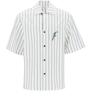 FERRAGAMO striped bowling shirt with button