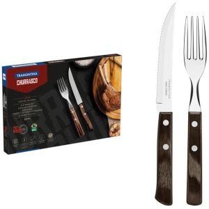 Tramontina Polywood 12 Piece Traditional Cutlery Set