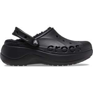 Crocs Baya Platform Lined Clog; Black, W5