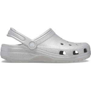 Crocs Classic Glitter Clog; Silver Glitter, W10/M8