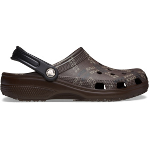 Crocs Classic Logo Pattern Clog; Coffee, W10/M8