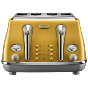 DeLonghi Icona Capitals 4 Slice Toaster - New York Yellow