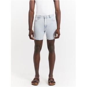 Mandude Faded Denim Shorts in Faded Dust Blue