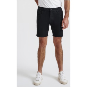 Niko Slim Denim Shorts in True Black