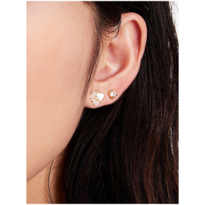 Precious Pansy Studs Set