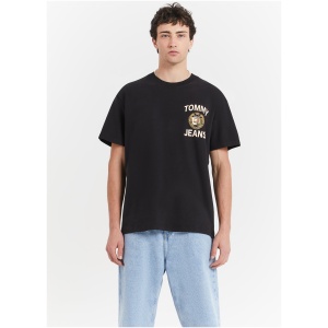 Relaxed Tommy Jeans Luxe 1 T-Shirt in Black