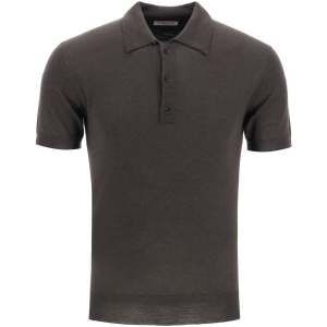 VALENTINO cashmere and silk knit polo shirt