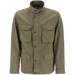 WOOLRICH "field jacket in cotton and linen blend"