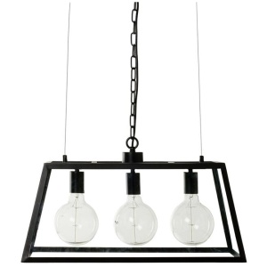 Karter 3 Light Cube Pendant Black 30x61cm | Lighting | Early Settler Furniture