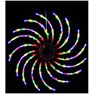0.5M Christmas Lights 128 LED Spin Motif Light Decorations Jingle Jollys