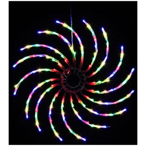 0.5M Christmas Lights 128 LED Spin Motif Light Decorations Jingle Jollys