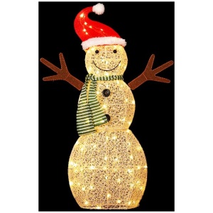 0.97M Christmas Lights Snowman 80 LED Decorations Jingle Jollys