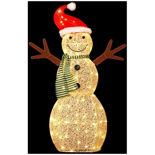 0.97M Christmas Lights Snowman 80 LED Decorations Jingle Jollys