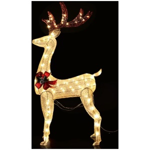 1.5M Christmas Lights Reindeer 100 LED Decorations Jingle Jollys