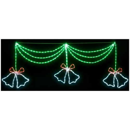 1.8M Christmas Lights 288 LED Bell Motif Light Decorations Jingle Jollys