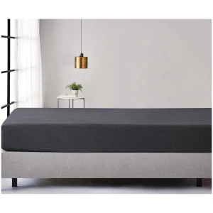 100% Jersey Cotton Soft Stretchy Breathable Fitted Sheet - Black Marble - King Size