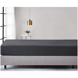100% Jersey Cotton Soft Stretchy Breathable Fitted Sheet - Black Marble - Single Size