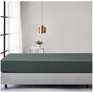 100% Jersey Cotton Soft Stretchy Breathable Fitted Sheet - Forest Green - King Size