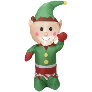 120cm Christmas Charm Inflatable Elf w/ LED Xmas Decoration