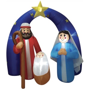 180cm Xmas Inflatable Christmas Decor Nativity Sence Jesus Christ Virgin Mary
