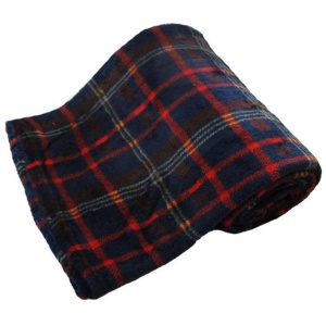 190GSM Fashion Printed Ultra Soft Coral Fleece Throw 127 x 152cm Checkered