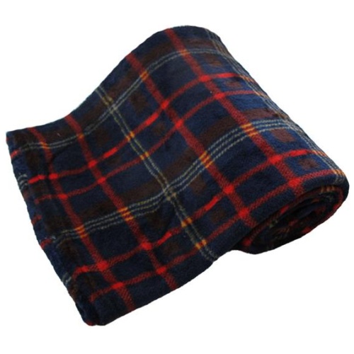 190GSM Fashion Printed Ultra Soft Coral Fleece Throw 127 x 152cm Checkered