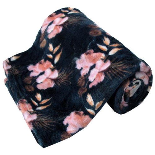 190GSM Fashion Printed Ultra Soft Coral Fleece Throw 127 x 152cm Roxy